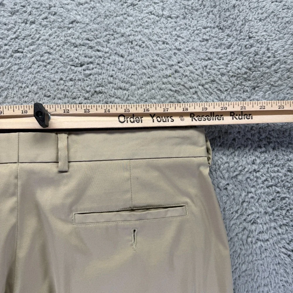 Pebble Beach Pant Mens 38x32 Beige‎ Polyester Golf Performance Straight Stretch